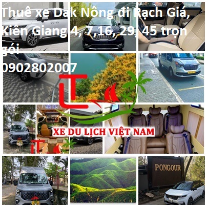 Thue Xe Dak Nong Di Rach Gia